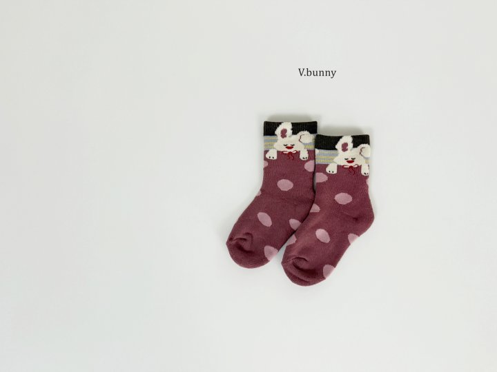 V Bunny - Korean Children Fashion - #littlefashionista - House Socks Set - 7