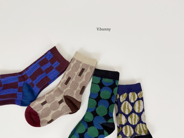 V Bunny - Korean Children Fashion - #littlefashionista - Mirror Ball Socks Set - 3