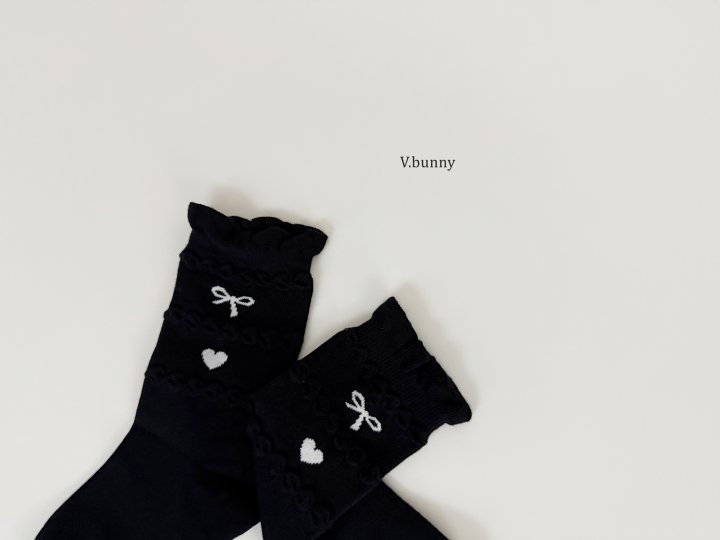 V Bunny - Korean Children Fashion - #littlefashionista - Heart Socks Set - 10
