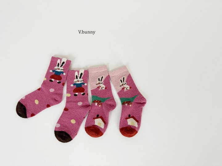 V Bunny - Korean Children Fashion - #littlefashionista - Alto Socks Set - 9