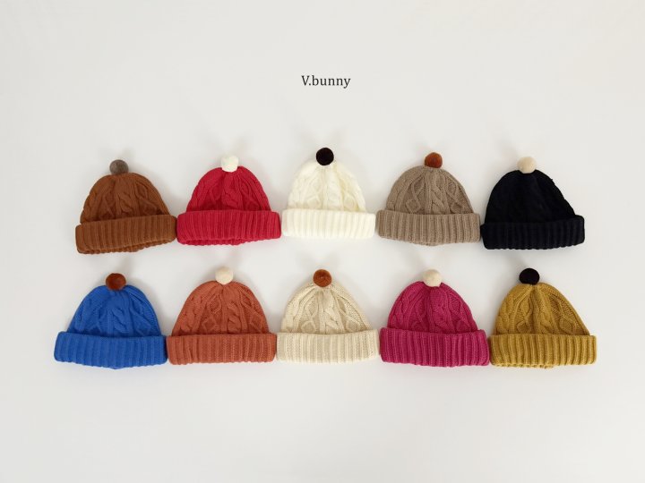 V Bunny - Korean Children Fashion - #littlefashionista - Pom Pom Beanie