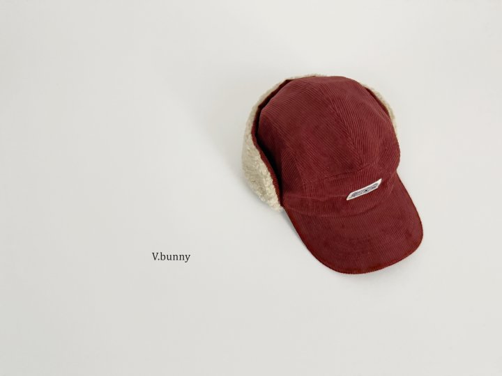 V Bunny - Korean Children Fashion - #littlefashionista - Corduroy Earflap Cap - 10