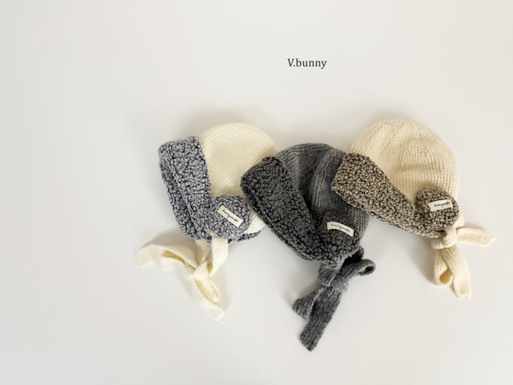 V Bunny - Korean Children Fashion - #littlefashionista - Knit Fleece Hat - 3