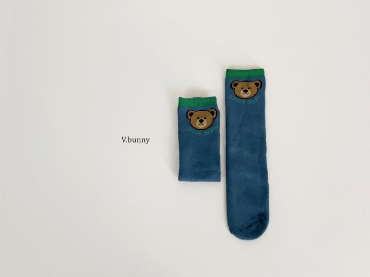V Bunny - Korean Children Fashion - #littlefashionista - Smile Bear Socks Set - 7