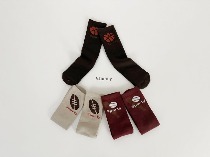 V Bunny - Korean Children Fashion - #littlefashionista - Three Ball Socks Set - 6
