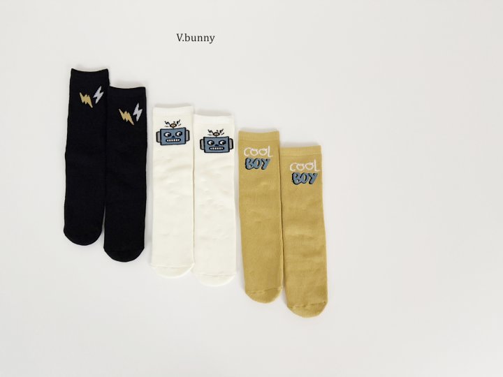 V Bunny - Korean Children Fashion - #Kfashion4kids - Cool Boy Socks Set - 4