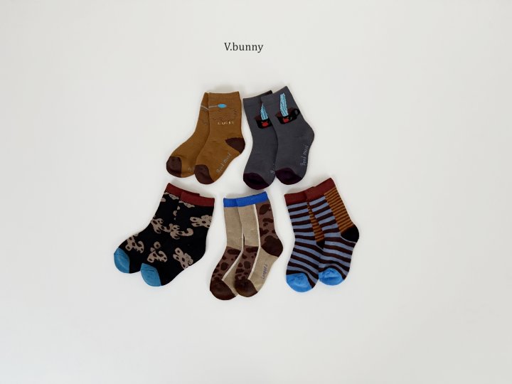 V Bunny - Korean Children Fashion - #magicofchildhood - Leo Socks Set - 11