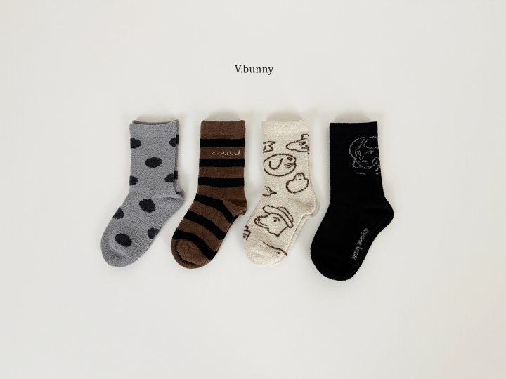 V Bunny - Korean Children Fashion - #magicofchildhood - Cood Socks Set