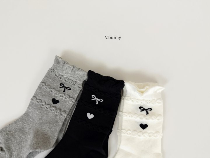 V Bunny - Korean Children Fashion - #magicofchildhood - Heart Socks Set - 11