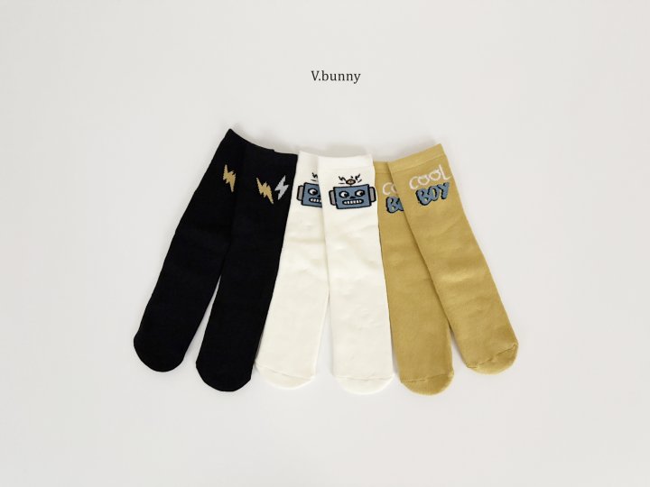 V Bunny - Korean Children Fashion - #magicofchildhood - Cool Boy Socks Set - 5