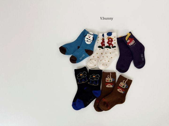V Bunny - Korean Children Fashion - #minifashionista - Typhon Socks Set - 11