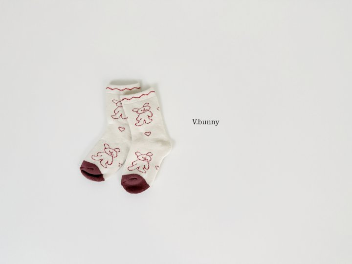 V Bunny - Korean Children Fashion - #minifashionista - House Socks Set - 9