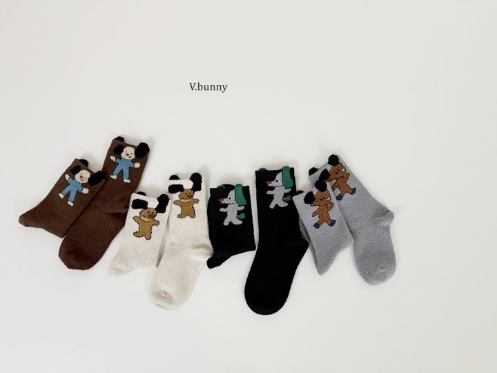 V Bunny - Korean Children Fashion - #minifashionista - Fody Socks Set - 3
