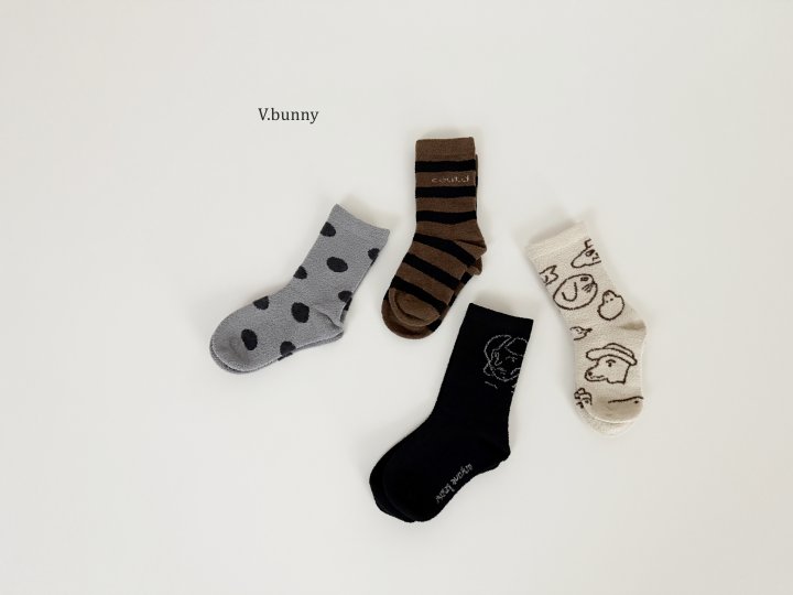 V Bunny - Korean Children Fashion - #minifashionista - Cood Socks Set - 2