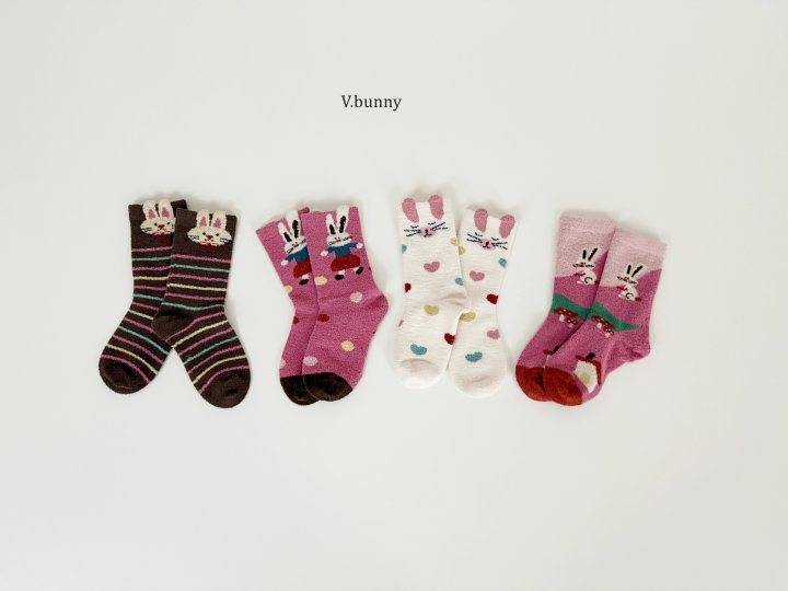 V Bunny - Korean Children Fashion - #minifashionista - Alto Socks Set - 11