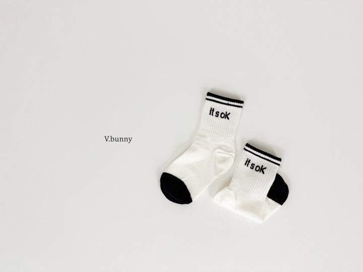V Bunny - Korean Children Fashion - #minifashionista - It's Okay Socks Set - 7