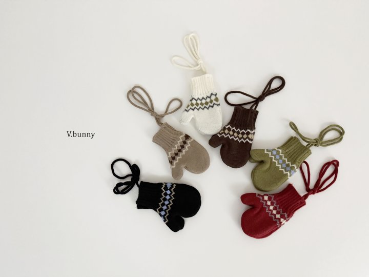 V Bunny - Korean Children Fashion - #minifashionista - Stripe Pattern Gloves - 2