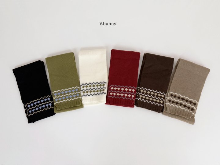 V Bunny - Korean Children Fashion - #minifashionista - Stripe Pattern Muffler
