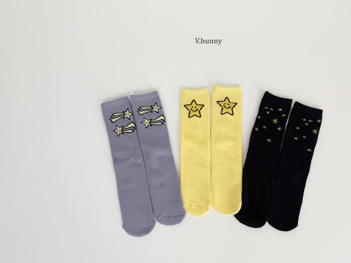 V Bunny - Korean Children Fashion - #minifashionista - Shooting Star Socks Set - 5