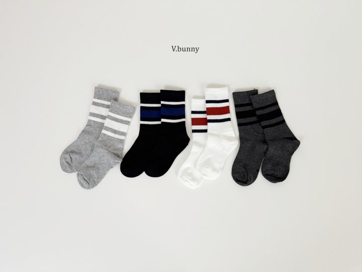 V Bunny - Korean Children Fashion - #prettylittlegirls - James Socks Set - 5