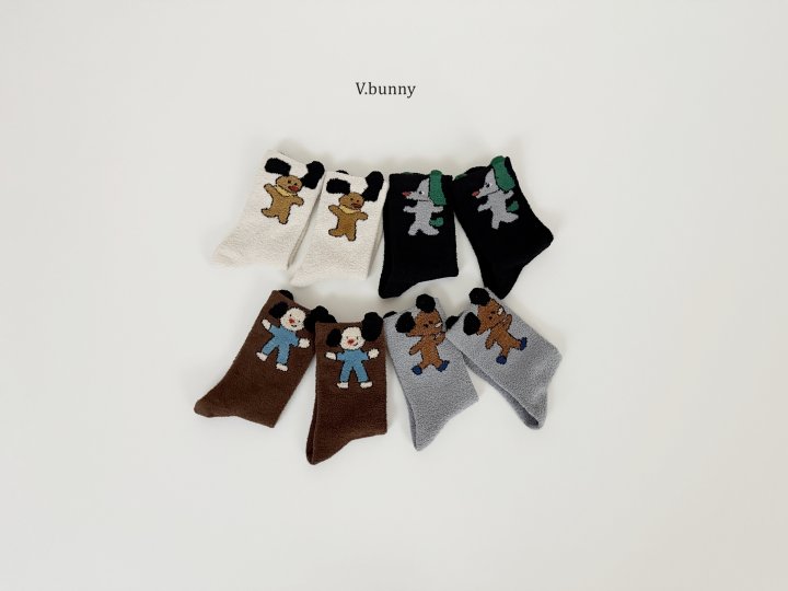 V Bunny - Korean Children Fashion - #minifashionista - Fody Socks Set - 4