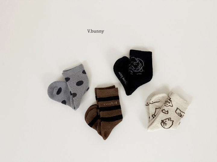 V Bunny - Korean Children Fashion - #prettylittlegirls - Cood Socks Set - 3