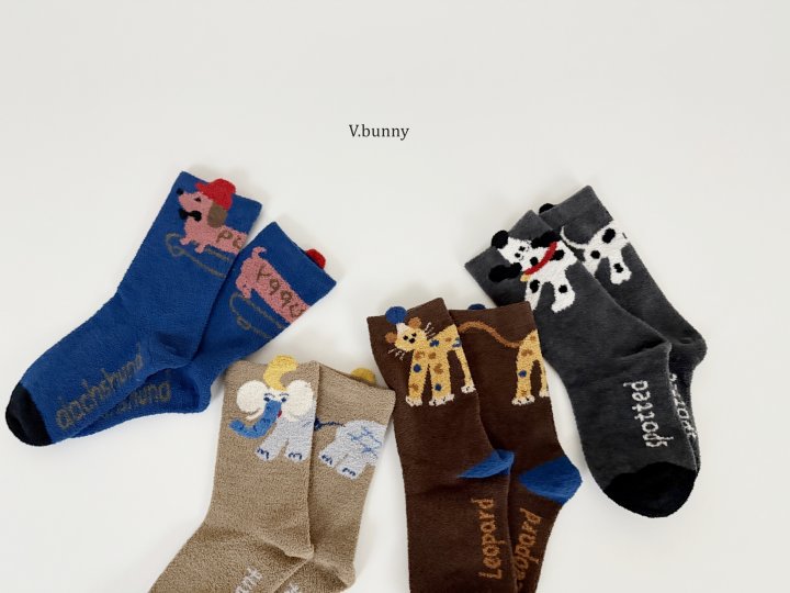 V Bunny - Korean Children Fashion - #prettylittlegirls - Coach Socks Set - 2