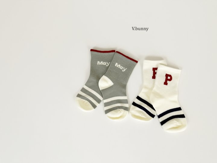 V Bunny - Korean Children Fashion - #prettylittlegirls - Mei Mei Socks Set - 10