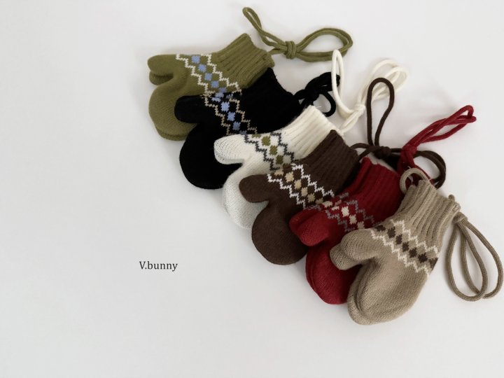 V Bunny - Korean Children Fashion - #prettylittlegirls - Stripe Pattern Gloves - 3