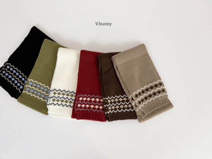 V Bunny - Korean Children Fashion - #prettylittlegirls - Stripe Pattern Muffler - 2