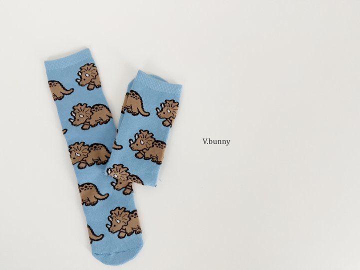 V Bunny - Korean Children Fashion - #prettylittlegirls - Dino Socks Set - 11