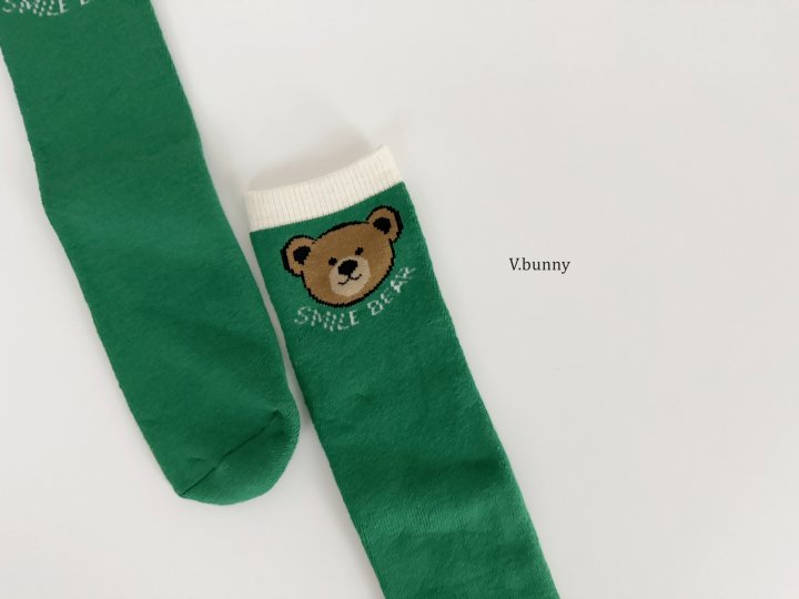V Bunny - Korean Children Fashion - #prettylittlegirls - Smile Bear Socks Set - 10