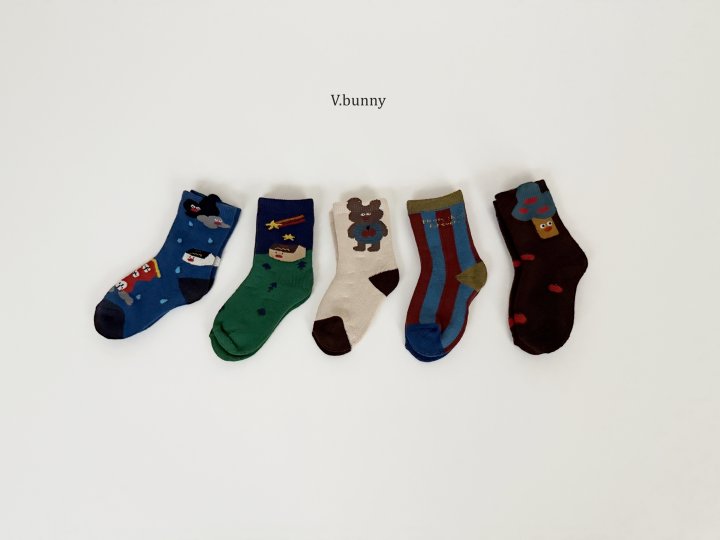 V Bunny - Korean Children Fashion - #stylishchildhood - Shooting Star Socks Set