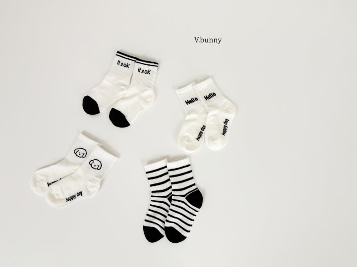 V Bunny - Korean Children Fashion - #stylishchildhood - It's Okay Socks Set - 11