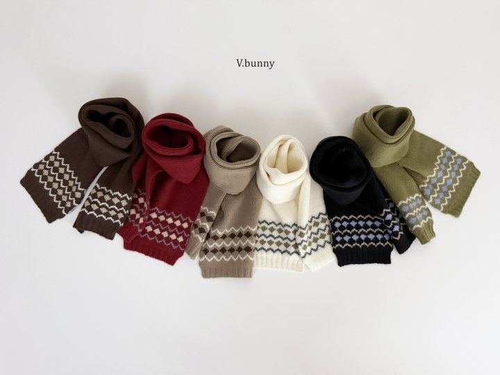 V Bunny - Korean Children Fashion - #stylishchildhood - Stripe Pattern Muffler - 5