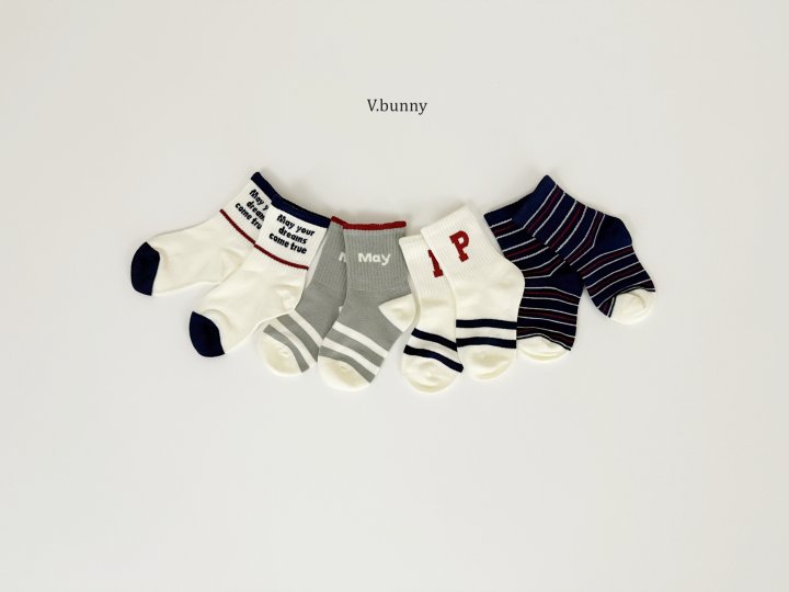 V Bunny - Korean Children Fashion - #todddlerfashion - Mei Mei Socks Set - 11