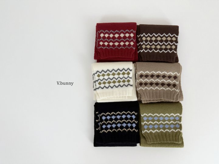 V Bunny - Korean Children Fashion - #todddlerfashion - Stripe Pattern Muffler - 3