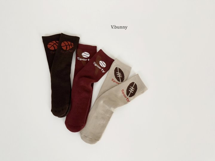 V Bunny - Korean Children Fashion - #todddlerfashion - Three Ball Socks Set - 10