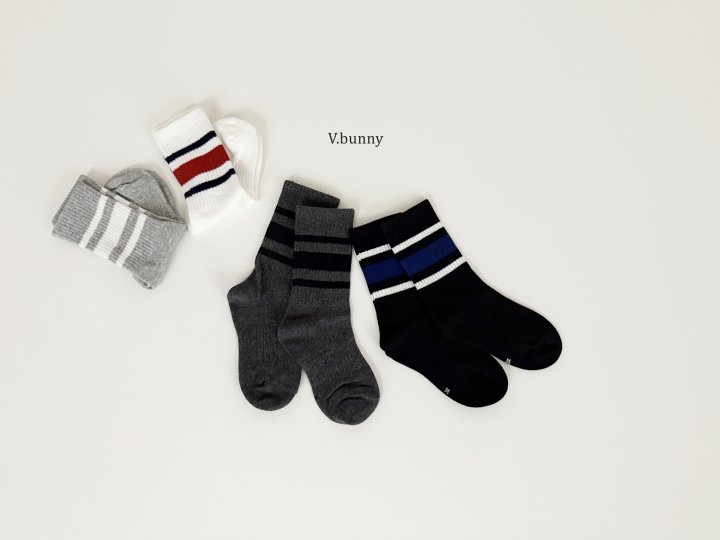 V Bunny - Korean Children Fashion - #toddlerclothing - James Socks Set - 7