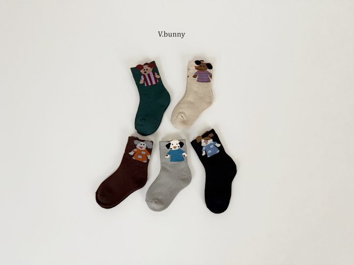 V Bunny - Korean Children Fashion - #toddlerclothing - Pados Socks Set - 2