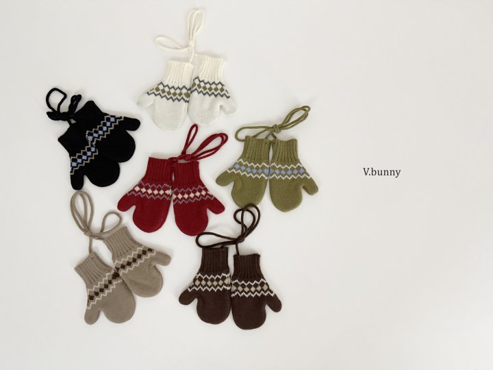 V Bunny - Korean Children Fashion - #toddlerclothing - Stripe Pattern Gloves - 5