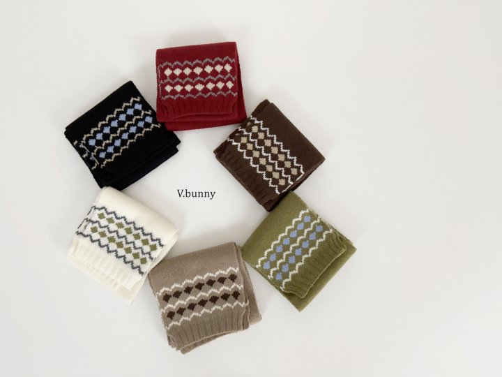 V Bunny - Korean Children Fashion - #todddlerfashion - Stripe Pattern Muffler - 4