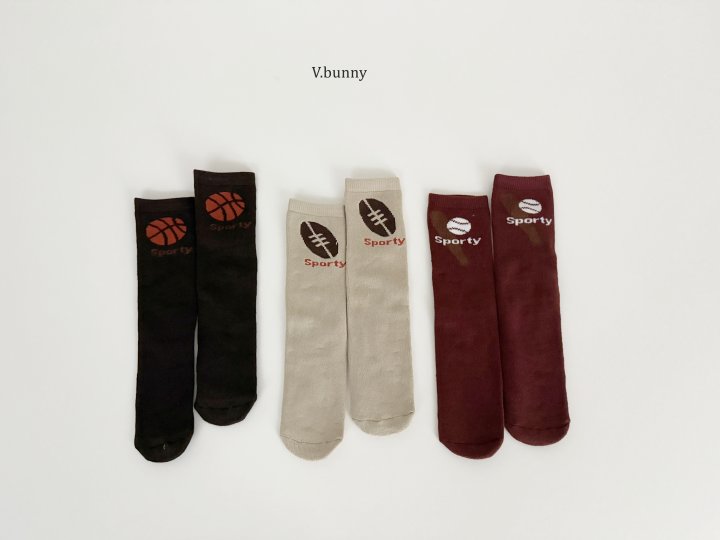 V Bunny - Korean Children Fashion - #toddlerclothing - Three Ball Socks Set - 11