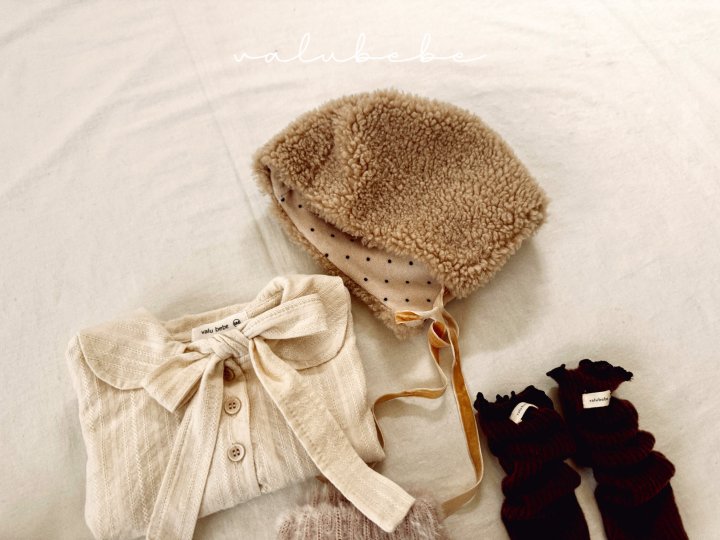 Valu Bebe - Korean Baby Fashion - #babyboutique - Reversible Fleece Bonnet Hat (Bebe) - 6