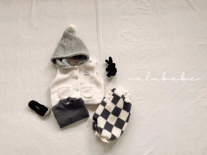 Valu Bebe - Korean Baby Fashion - #babyboutique - Big Check Fleece Jogger Pants (Bebe) - 2