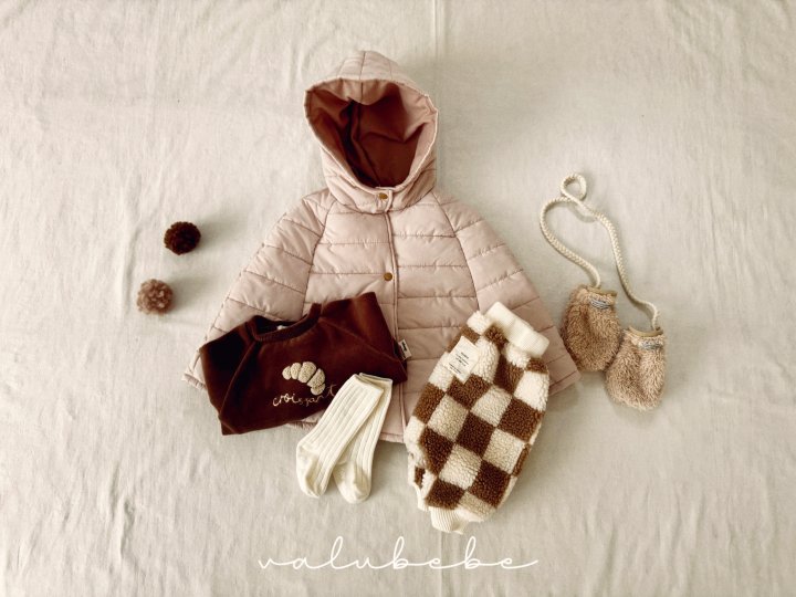 Valu Bebe - Korean Baby Fashion - #babyboutique - Big Check Fleece Jogger Pants (Bebe) - 3