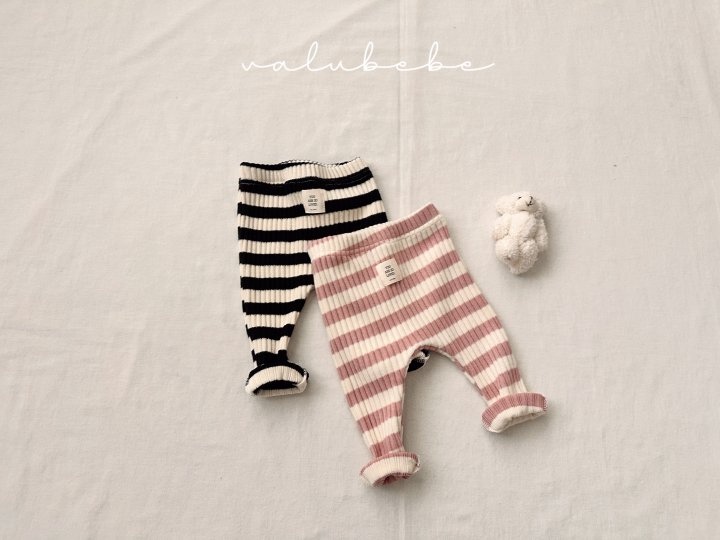 Valu Bebe - Korean Baby Fashion - #babyboutique - Stripe Leggings 25 (Bebe)