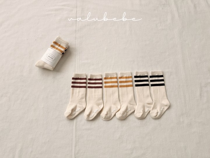 Valu Bebe - Korean Baby Fashion - #babyboutique - Basic Line Socks (Bebe) - 7