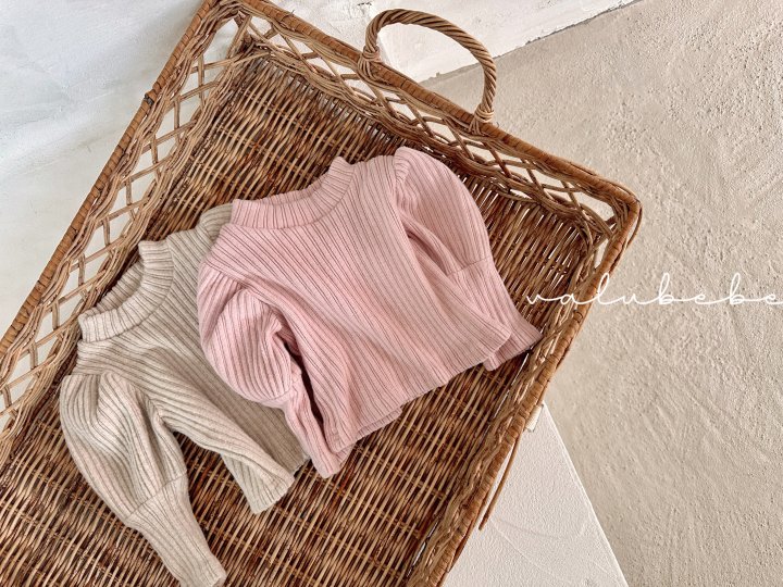 Valu Bebe - Korean Baby Fashion - #babyboutiqueclothing - Elsa Mock Neck Puff Tee 25 (Bebe)