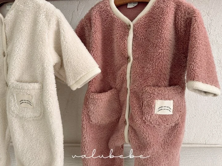 Valu Bebe - Korean Baby Fashion - #babyboutiqueclothing - Pocket Rounded Fleece Suit (Bebe) - 7
